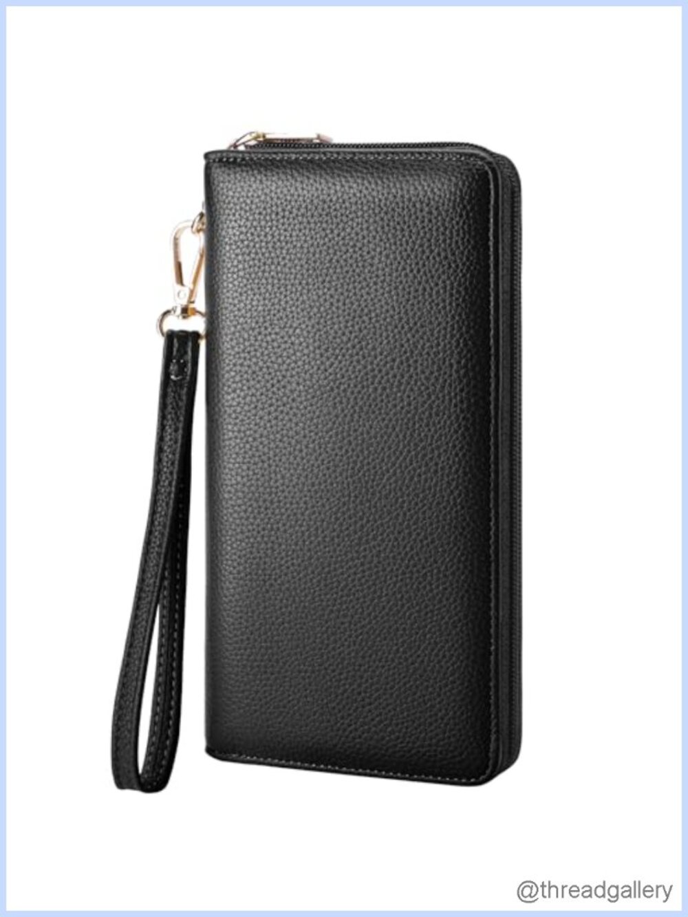 Vegan Leather Clutch Wallet Wristlet RFID Blocking Large Capacity